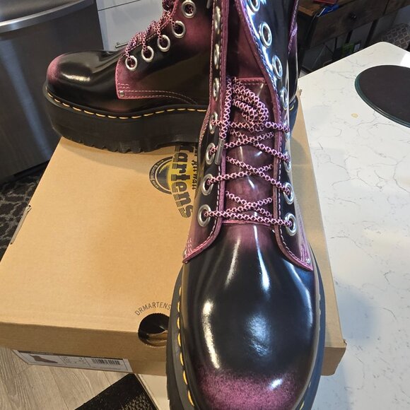 JADON MAX Distressed Leather Platform Boot Fondant Pink Women's Size 6 US NEW - Picture 3 of 16